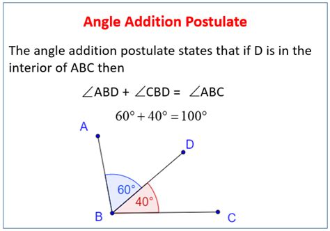 How to Apply the Angle Addition Postulate